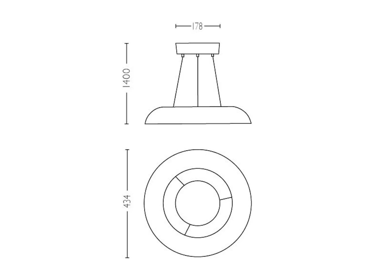 Lámpara Colgante LED White Ambiance 33.5W Hue Amaze Blanco