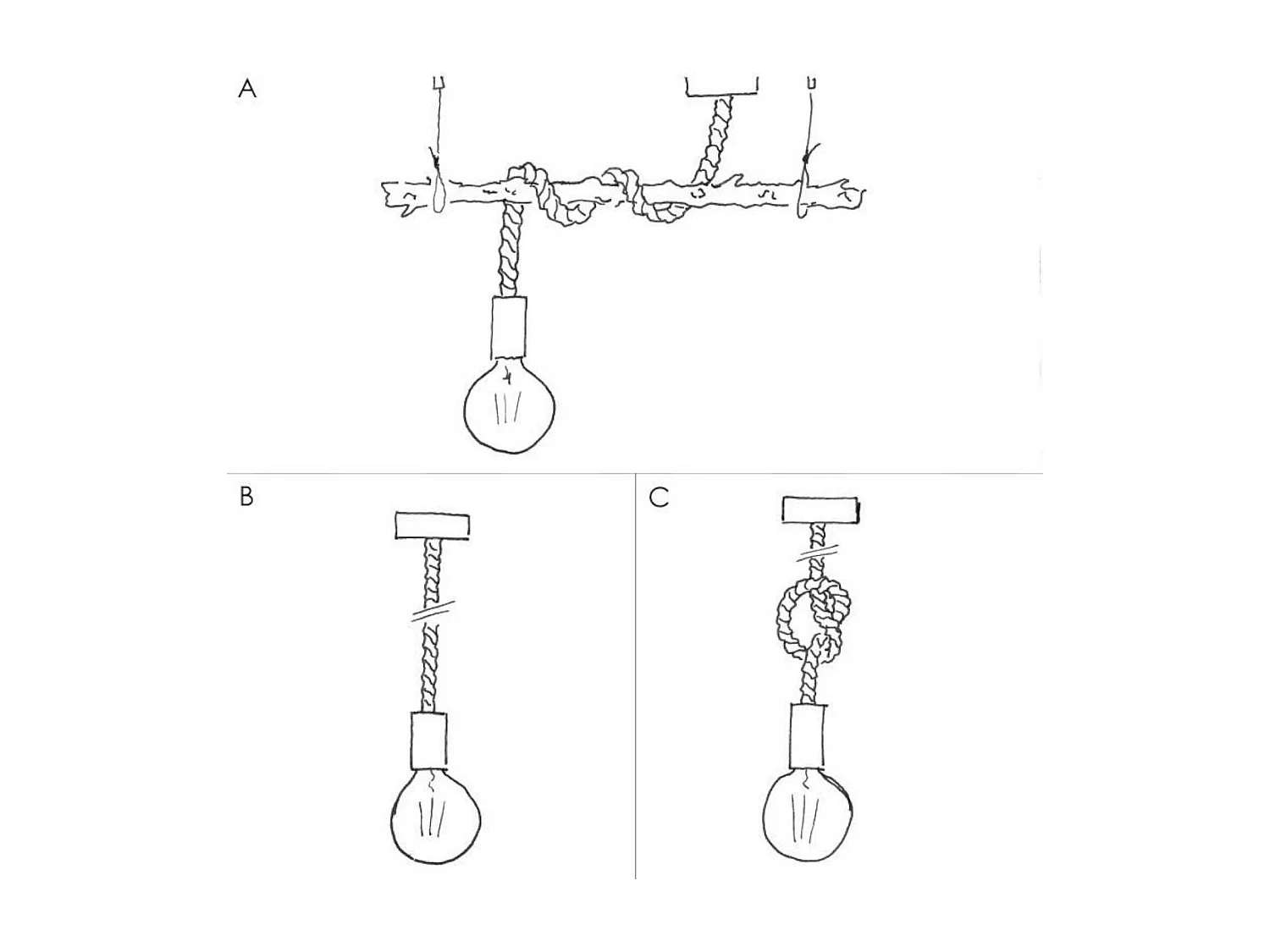 Lampada a Sospensione CREATIVE-CABLES PDW0422CLS20 Naturale