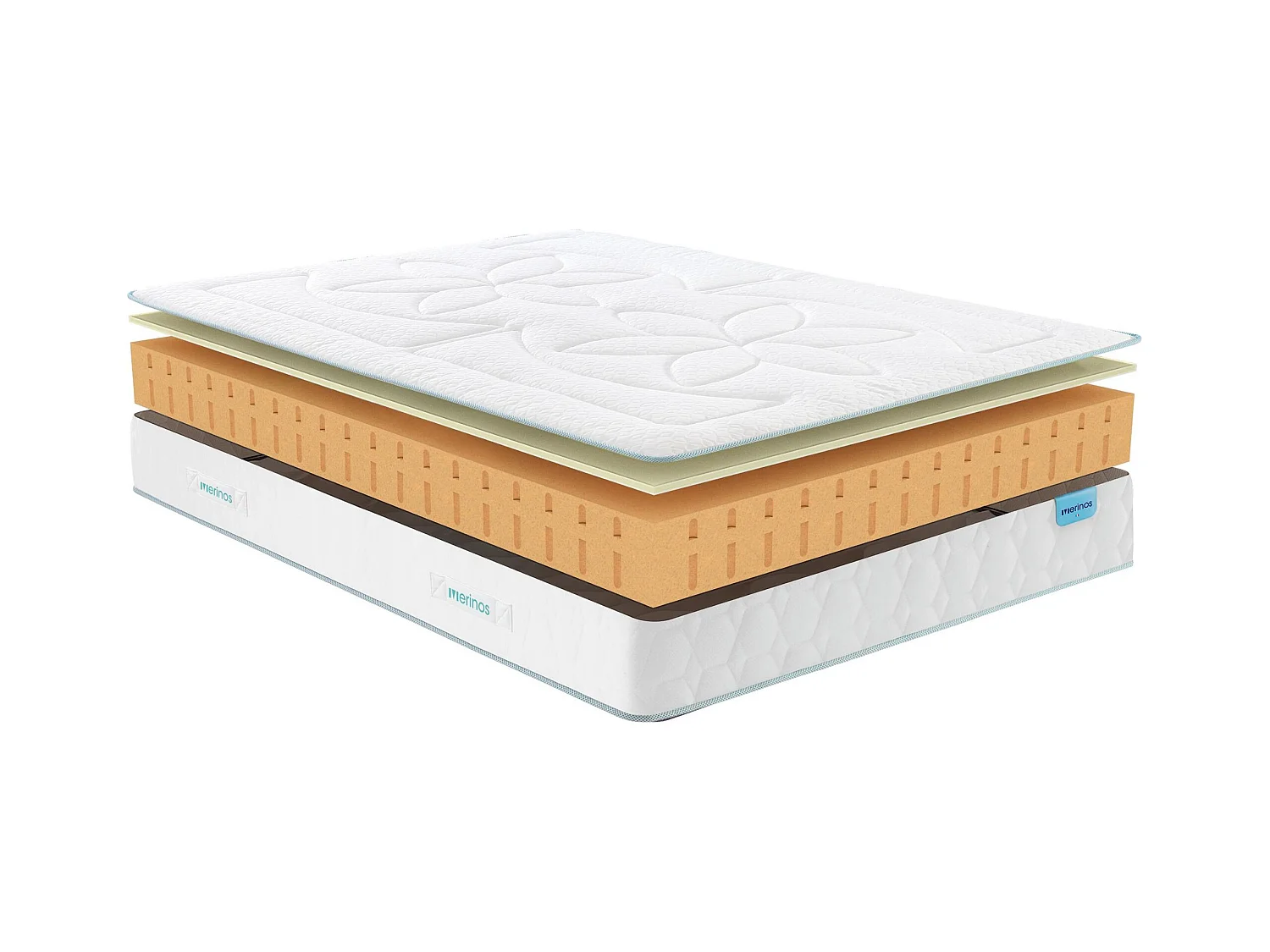 Matelas latex 100% naturel 7 zones 22cm Merinos COZYGREEN 2 - 160x200