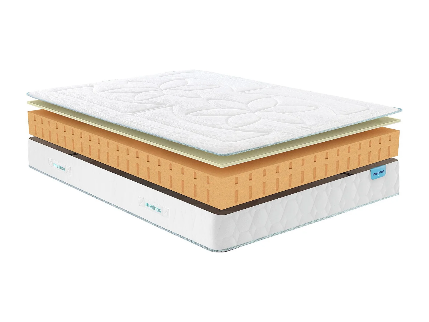 Matelas latex 100% naturel 7 zones 22cm Merinos COZYGREEN 2 - 160x200