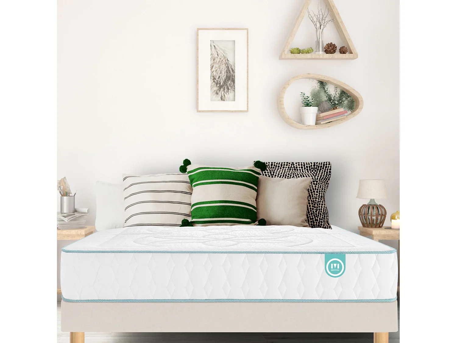 Matelas latex 100% naturel 7 zones 22cm Merinos COZYGREEN 2 - 160x200