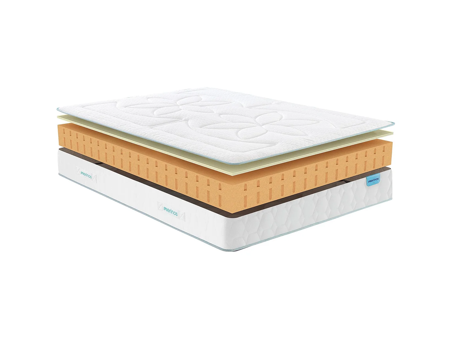Matelas latex 100% naturel 7 zones 22cm Merinos COZYGREEN 2 - 160x200