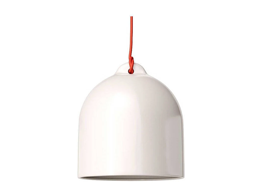 Lampada a Sospensione CREATIVE-CABLES Modello PDM_ Campana M Bianco Lucido