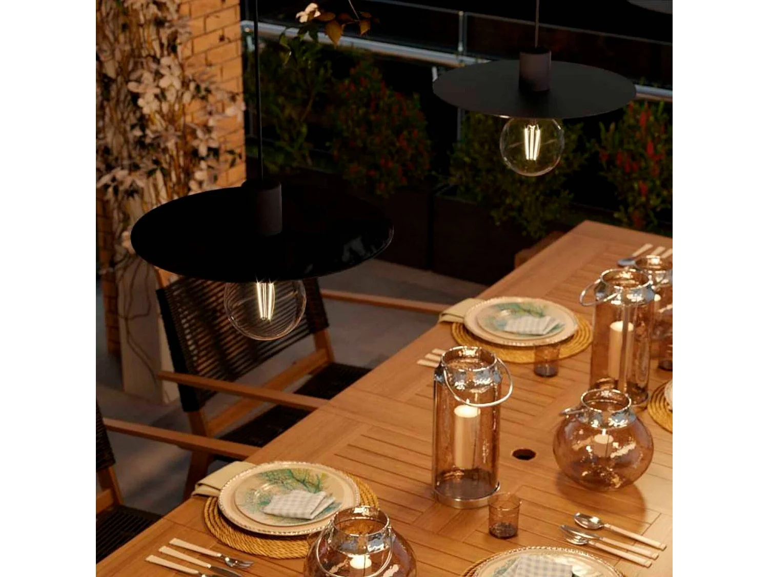 TechBrey Lámpara Colgante Aluminio para Exterior IP65 Eiva Elegant Creative-Cables PDEBIEL0250SM01DDBIA