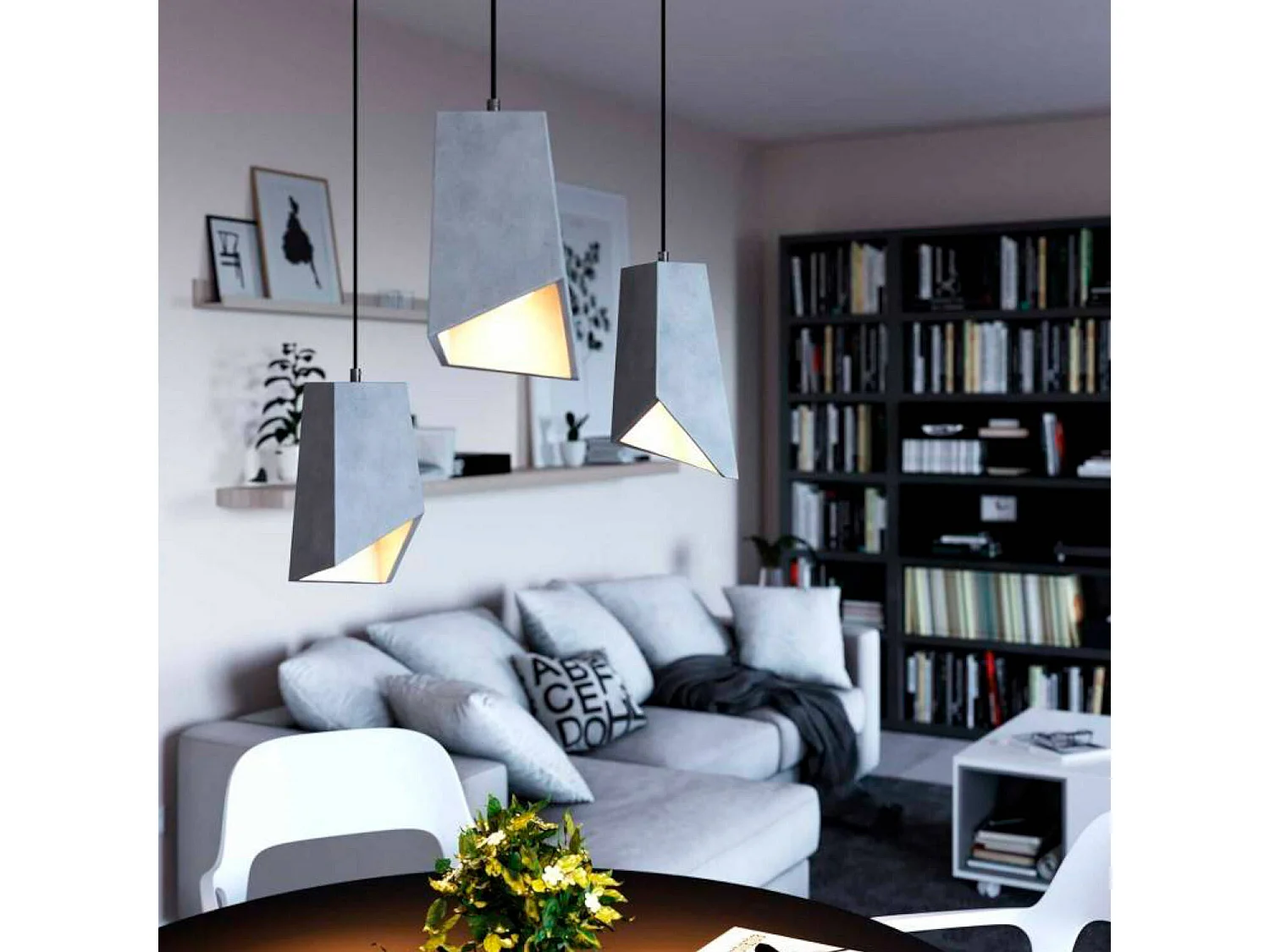 Lampada a Sospensione Modello PDMCRRM04KPAC01CG Prisma CREATIVE-CABLES Grigio Pietra