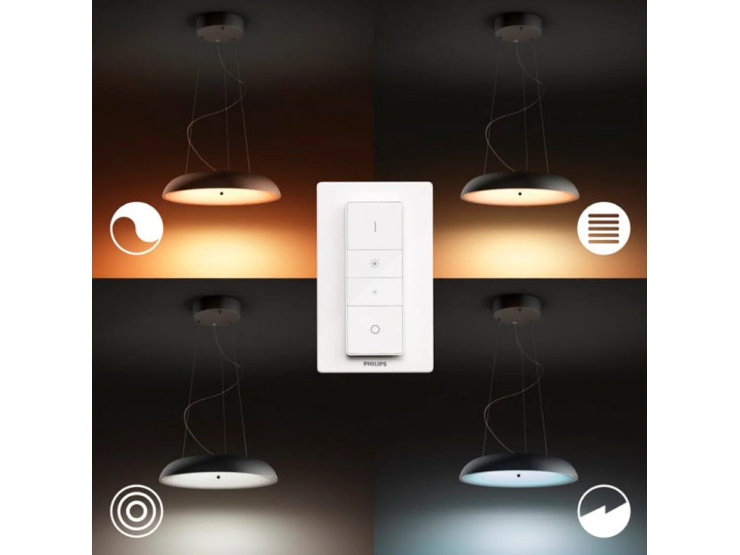 Lámpara Colgante LED White Ambiance 33.5W Hue Amaze Negro