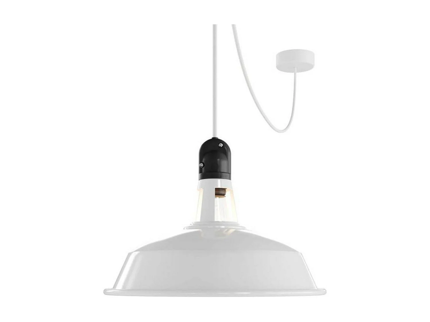 Lampada a Sospensione con Paralume in Aluminio per Esterni IP65 Eiva Elegant PDENE50SM01PAM11VBL CREATIVE-CABLES Bianco