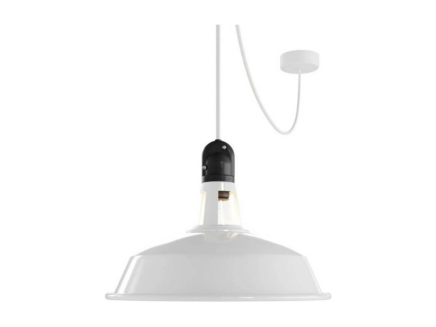 Lampada a Sospensione con Paralume in Aluminio per Esterni IP65 Eiva Elegant PDENE50SM01PAM11VBL CREATIVE-CABLES Bianco