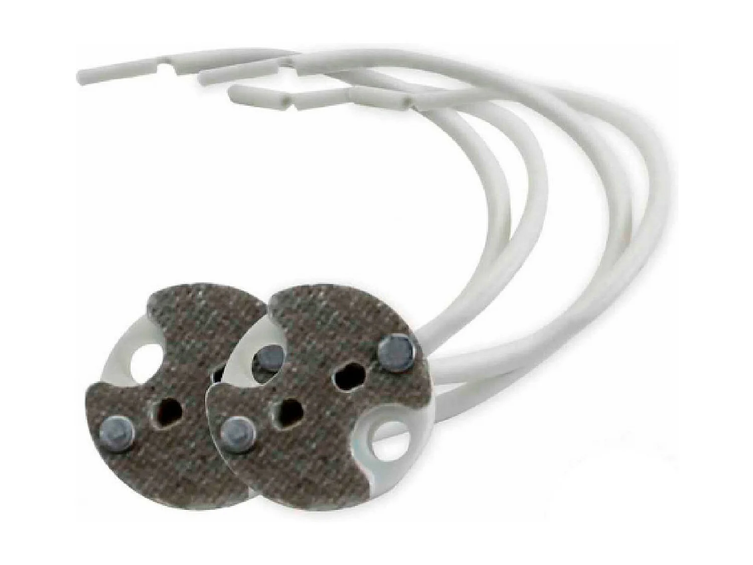 Pack 2 Portalampada Silicone GU5.3 Bianco 7hSevenOn Elec