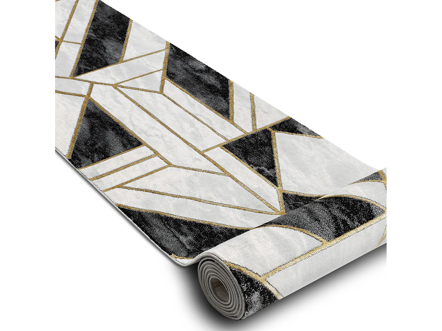 Passadeira EMERALD exclusivo 1015 glamour, à moda mármore, geométri 100x400 cm