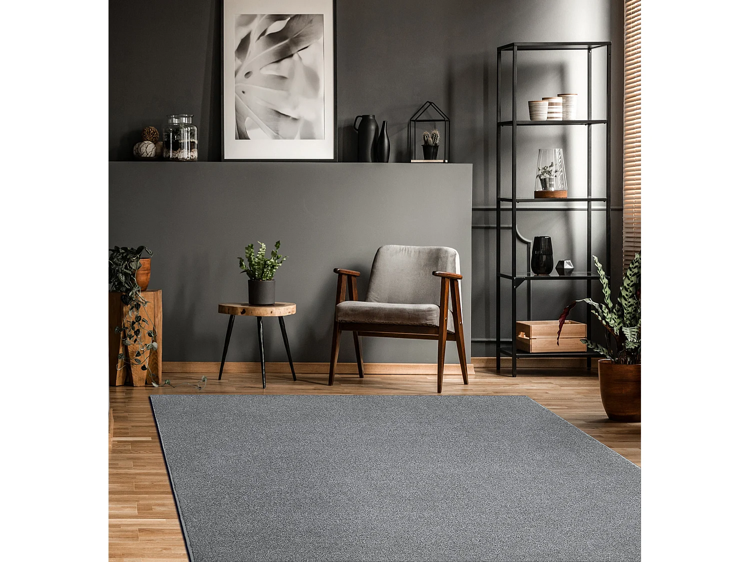 Teppich Teppichboden MOORLAND grau  100x150 cm