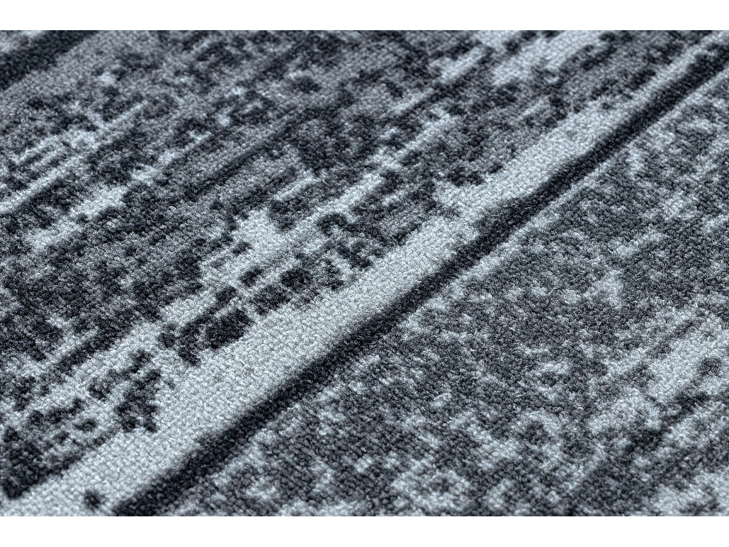 TAPIS - MOQUETTE antidérapant WOOD bois planche gris 150x300 cm