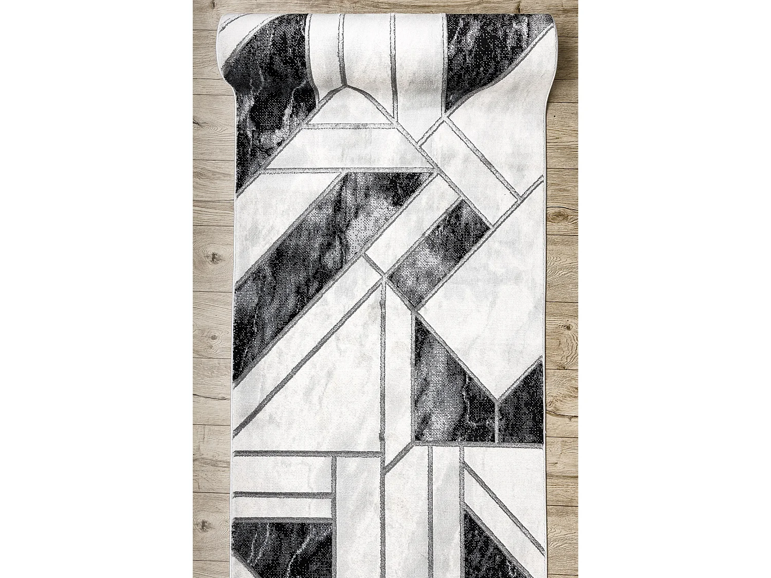 Passadeira EMERALD exclusivo 81953 glamour, à moda geométrico preto  120x160 cm