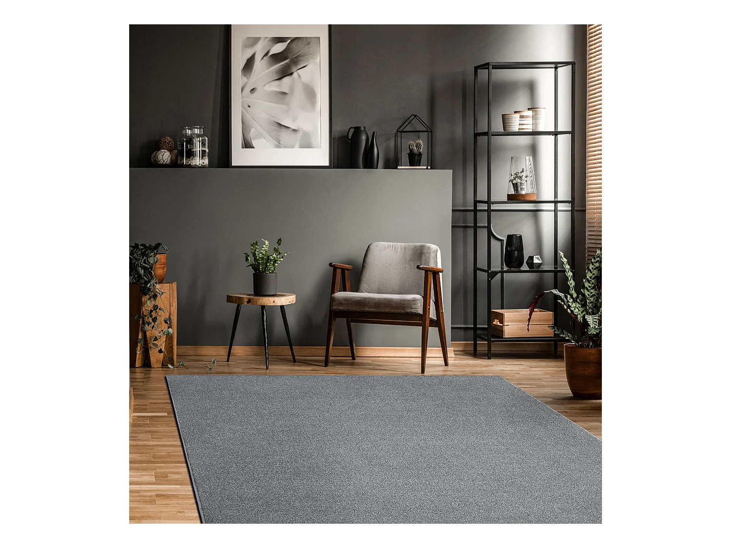 TAPIS - MOQUETTE MOORLAND gris  100x250 cm