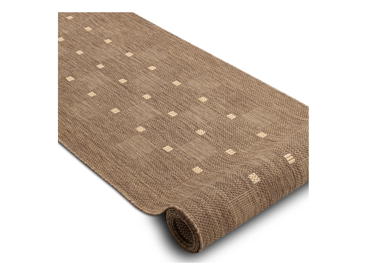 TAPIS DE COULOIR SIZAL FLOORLUX modèle 20079 café / mais 120x150 cm