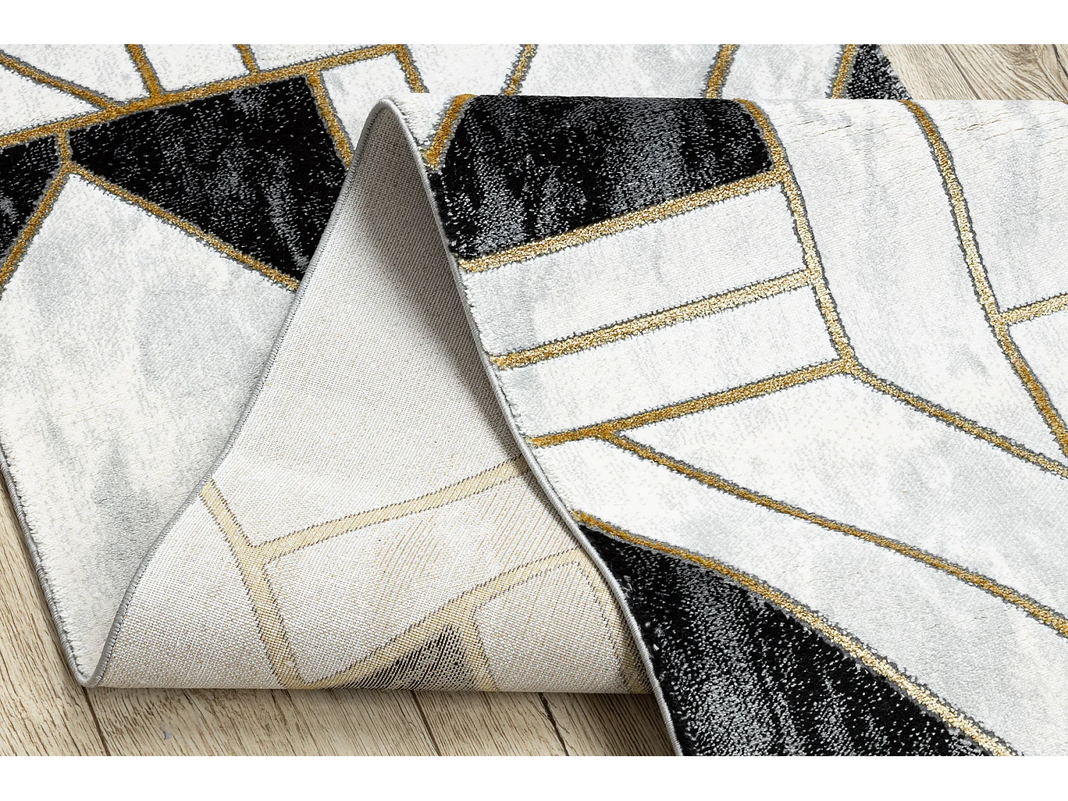 Chodnik EMERALD ekskluzywny 1015 glamour, stylowy marmur, geometryczny 120x230 cm