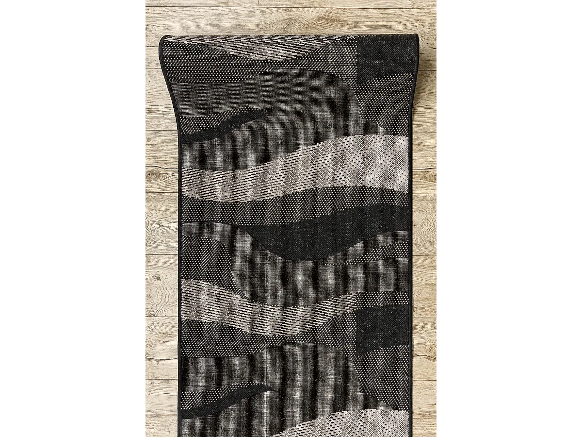 Läufer SIZAL FLOORLUX Modell 20212 black / silver 120x200 cm