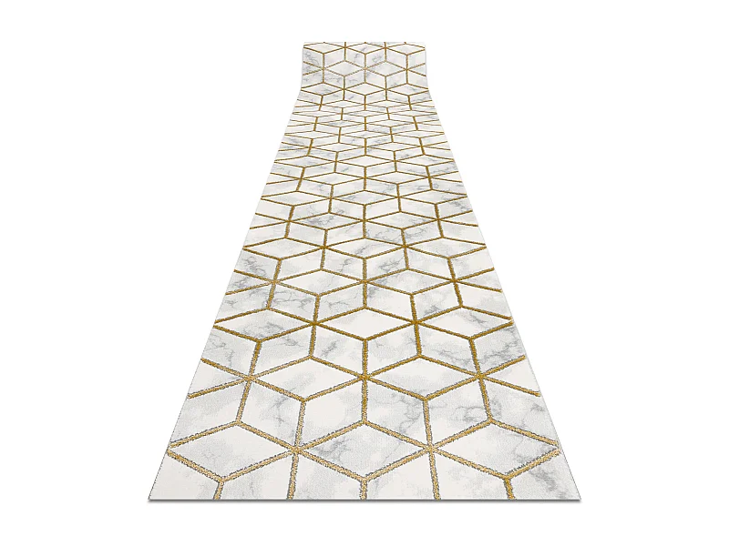 Tapis de couloir EMERALD exclusif 1014 glamour, élégant cube crème  100x190 cm