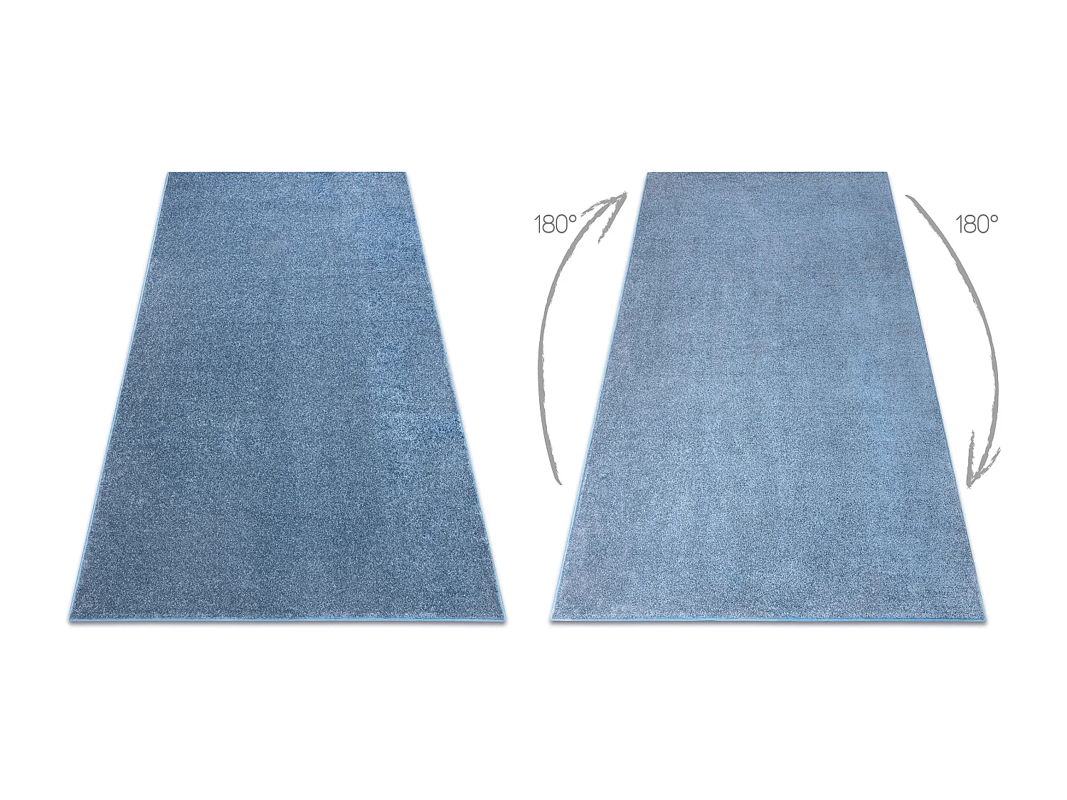 TAPIS - MOQUETTE SANTA FE bleu 74 plaine couleur unie 200x200 cm