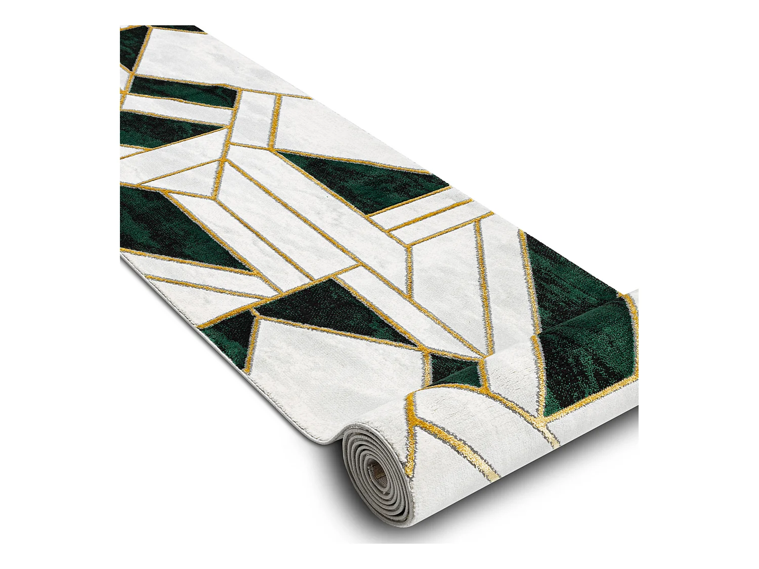 Tapis de couloir EMERALD exclusif 1015 glamour, élégant marbre, géo 120x590 cm