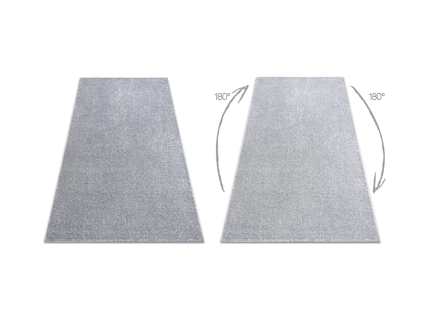 TAPIS - MOQUETTE SANTA FE argent 92 plaine couleur unie 100x200 cm