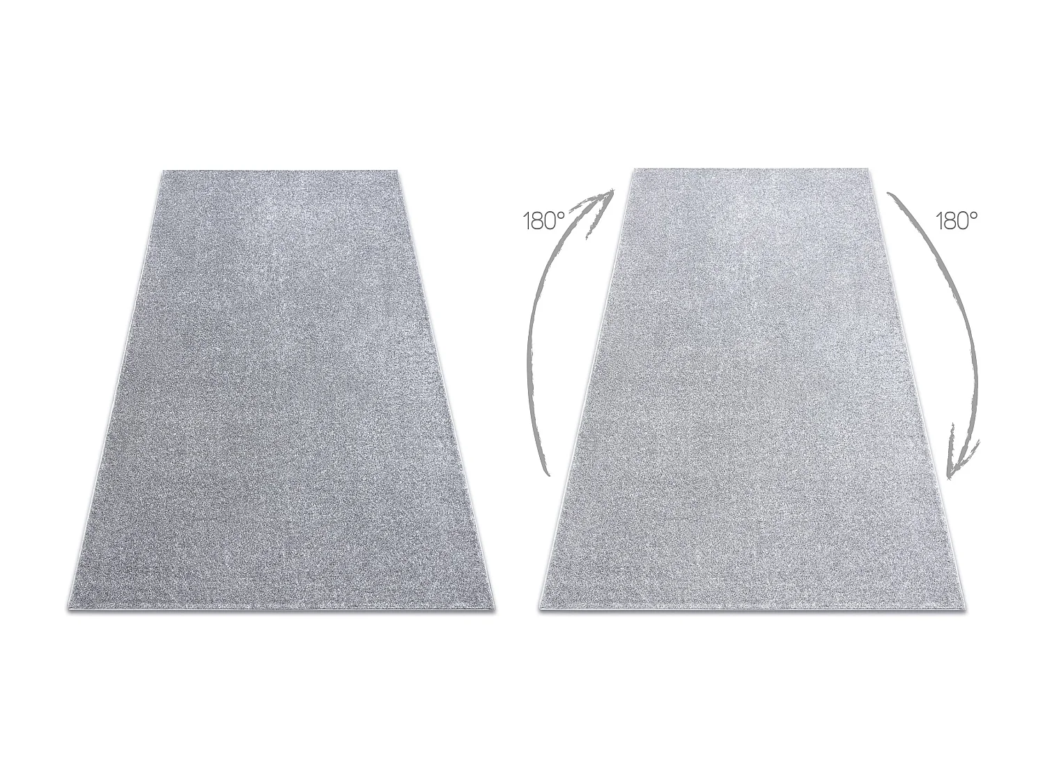 TAPIS - MOQUETTE SANTA FE argent 92 plaine couleur unie 300x400 cm