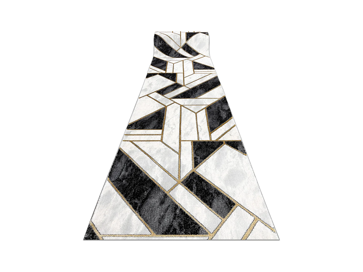 Tapijtloper EMERALD exclusief 1015 glamour, stijlvol marmer, geometris 100x120 cm
