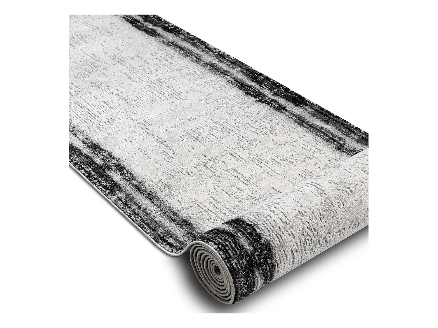 Tapis de couloir TULS 51235 moderne, anthracite 120x670 cm