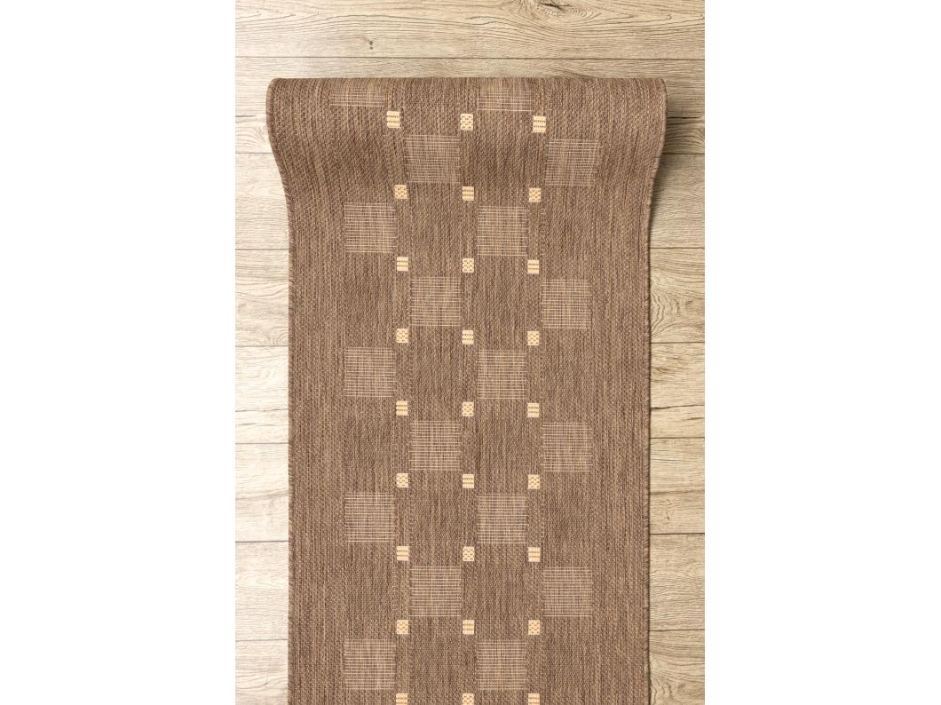 Vloerbekleding SISAL FLOORLUX patroon 20079 coffee / meer 80x500 cm