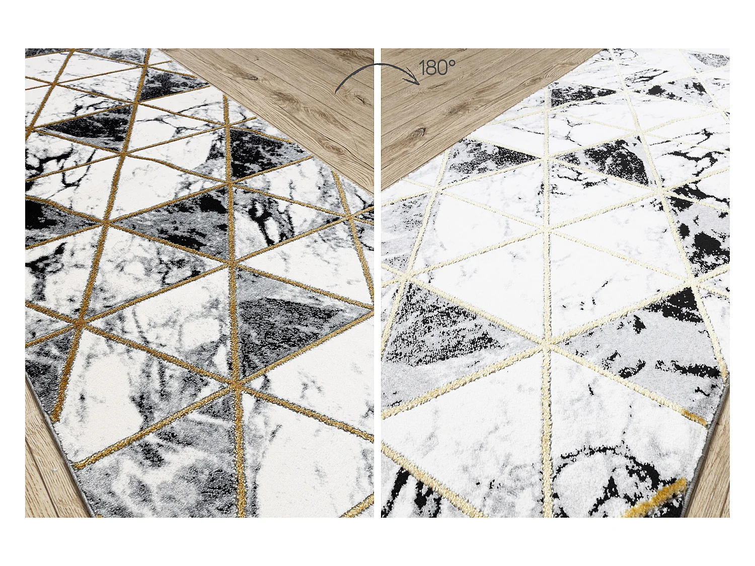 Tapis de couloir EMERALD exclusif 1020 glamour, élégant marbre, tria 120x960 cm