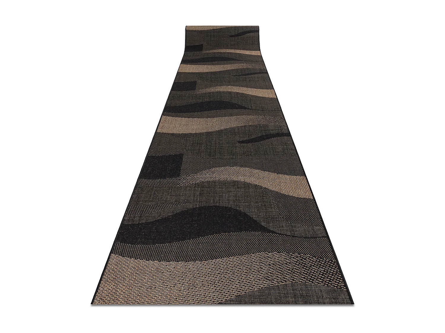 Läufer SIZAL FLOORLUX Modell 20212 black / coffe 120x400 cm