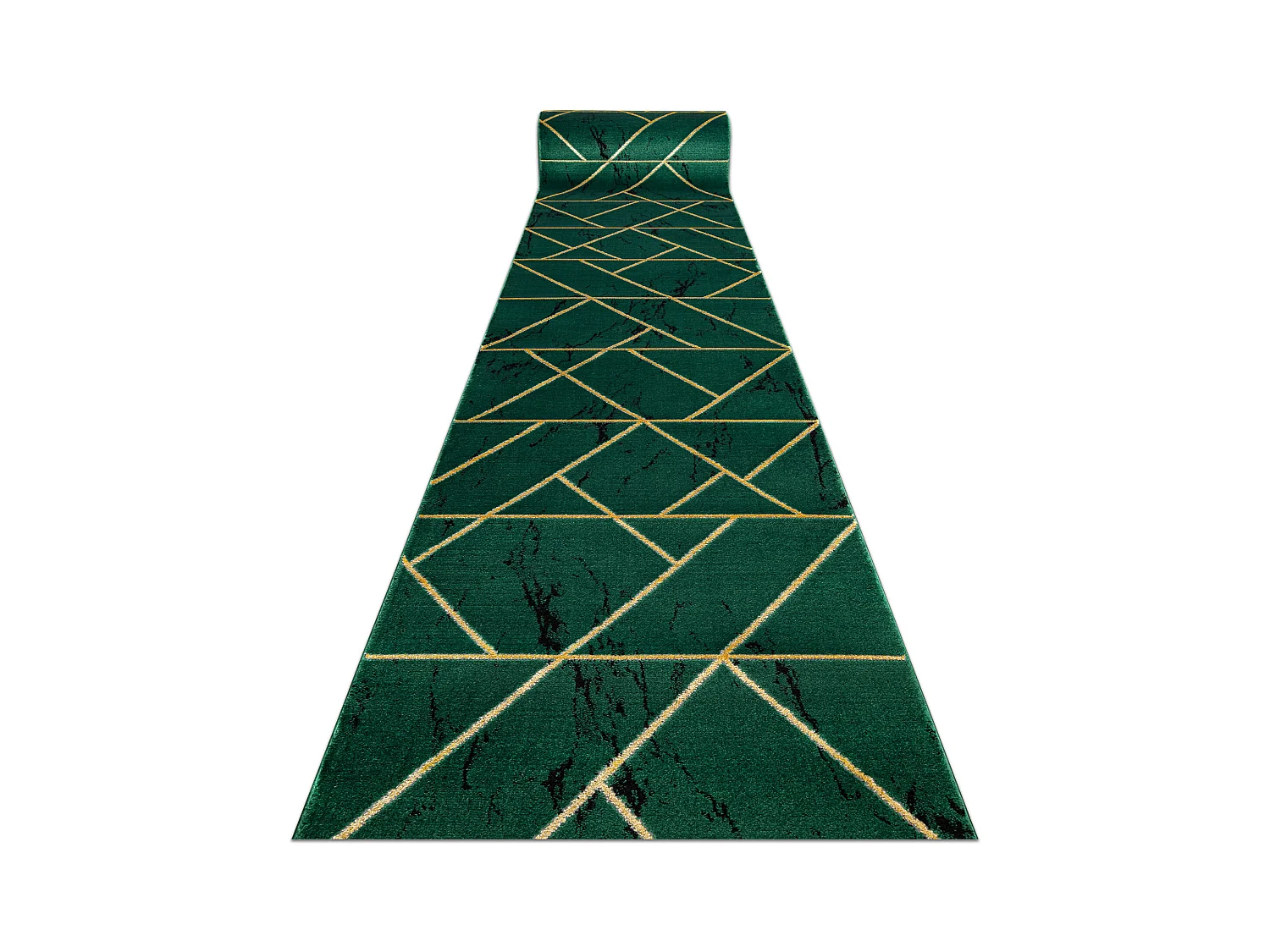 Exklusiv EMERALD Läufer 1012 glamour, stilvoll Marmor, geometrisch Fl 120x940 cm