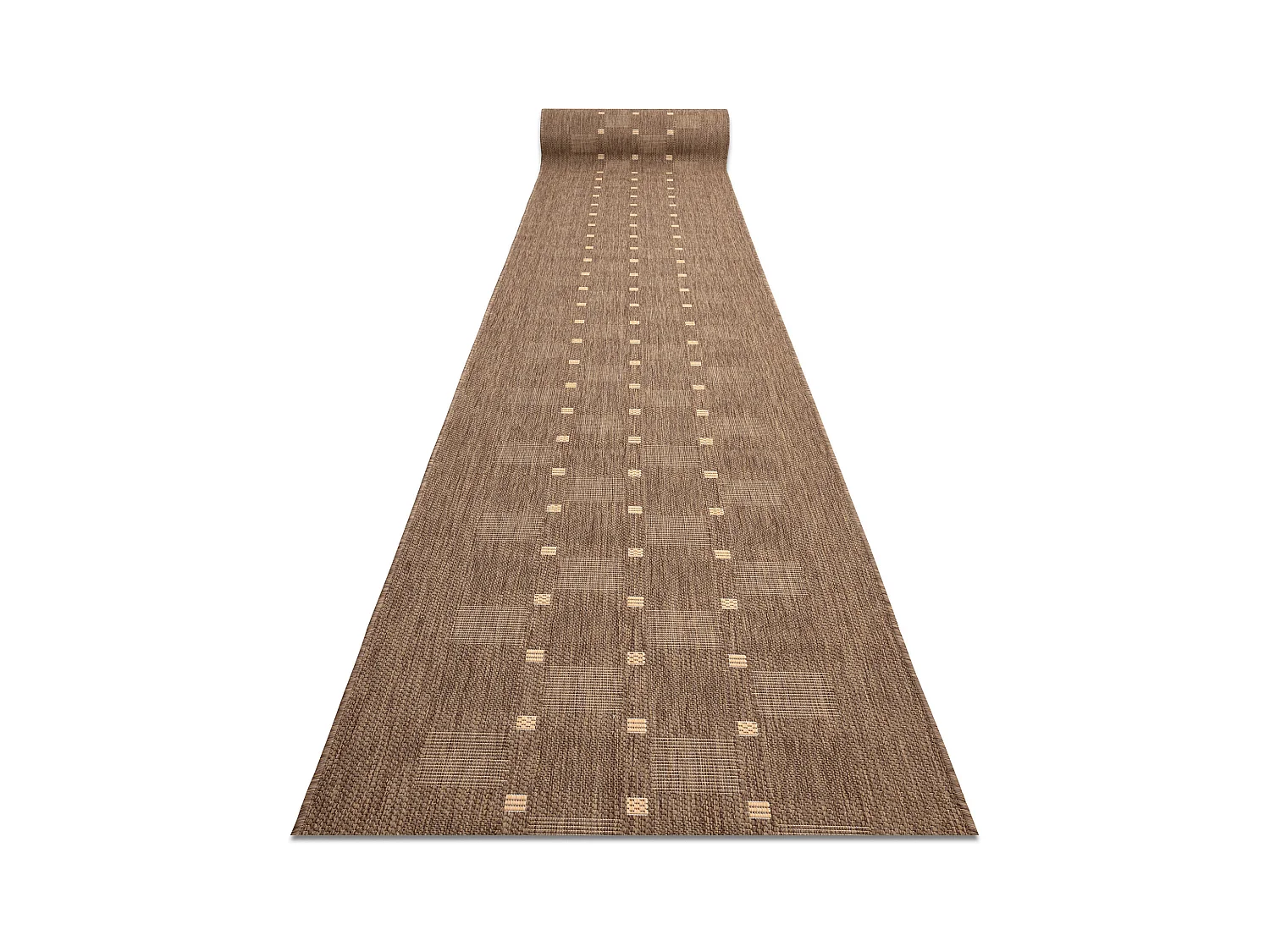 TAPIS DE COULOIR SIZAL FLOORLUX modèle 20079 café / mais 80x170 cm