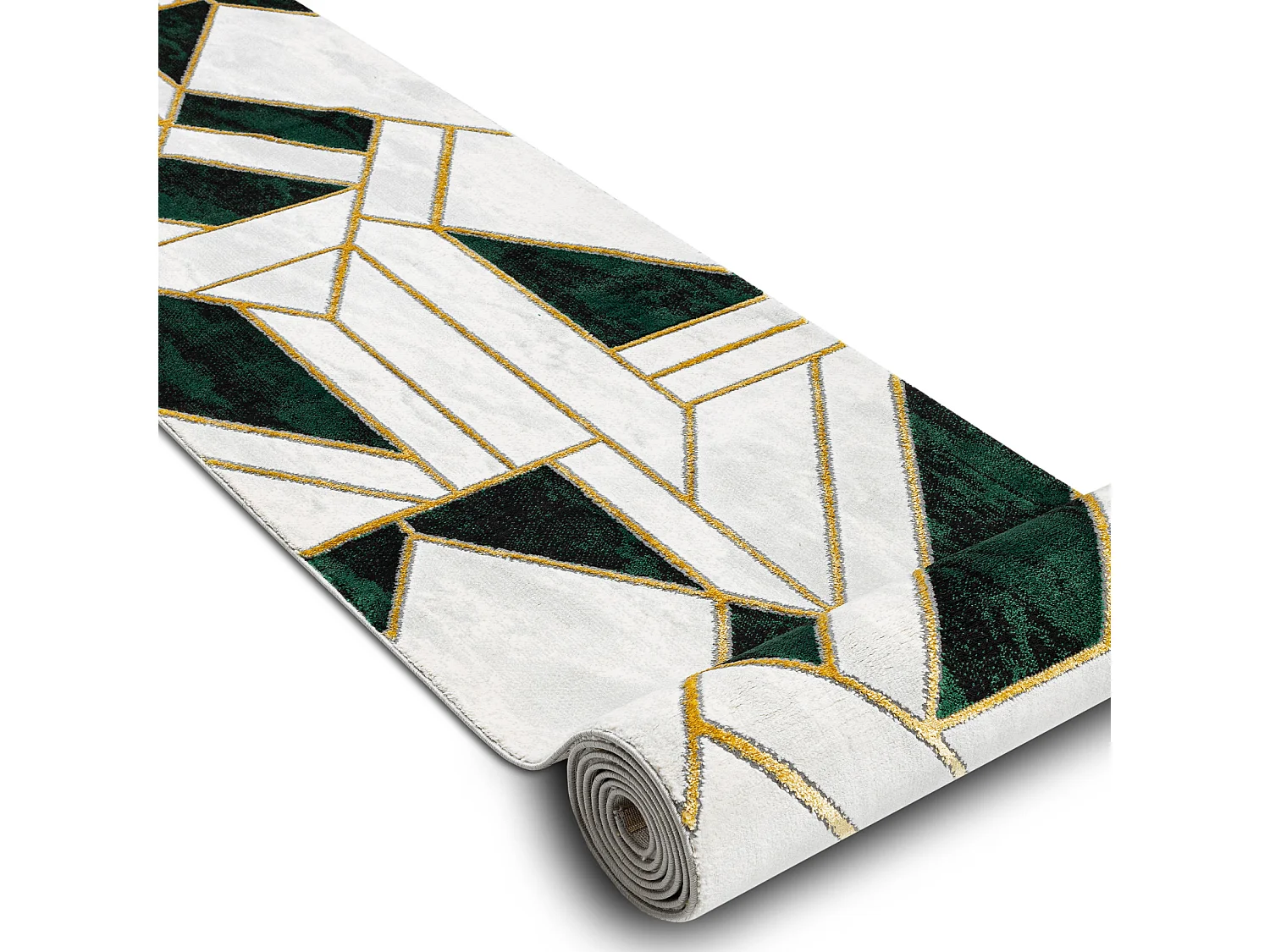 Chodnik EMERALD ekskluzywny 1015 glamour, stylowy marmur, geometryczny 120x150 cm