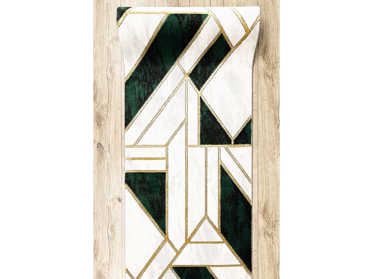 Passadeira EMERALD exclusivo 1015 glamour, à moda mármore, geométri 120x150 cm