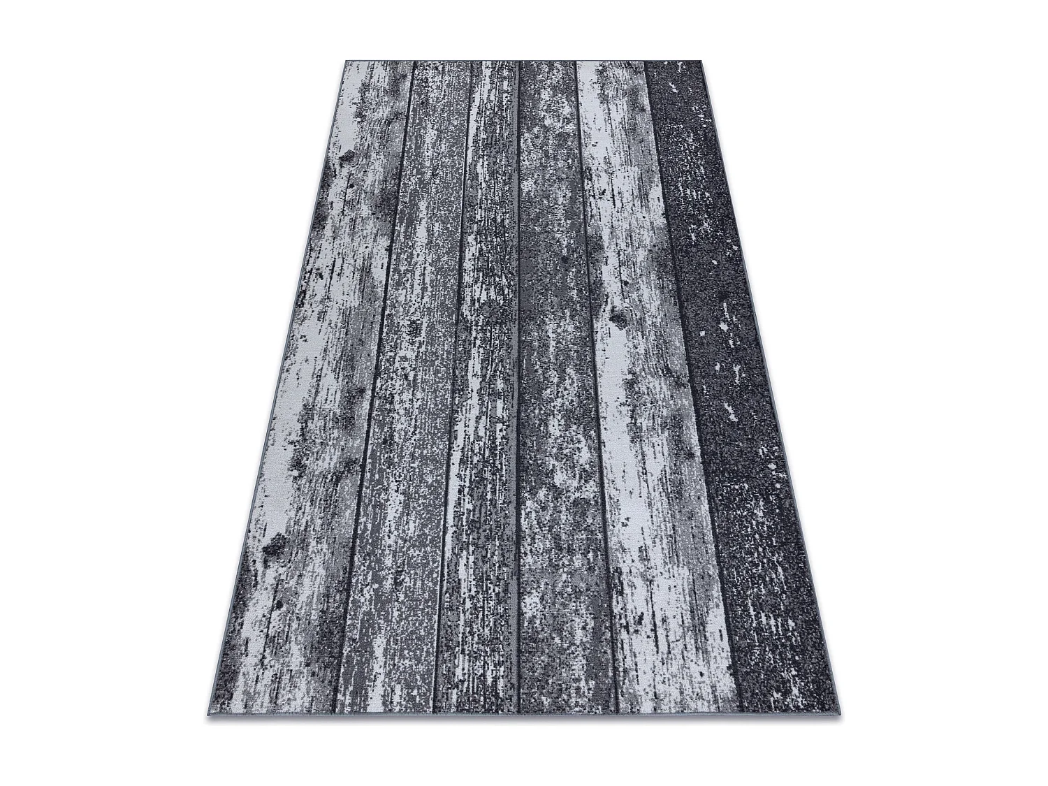 TAPIS - MOQUETTE antidérapant WOOD bois planche gris 200x500 cm