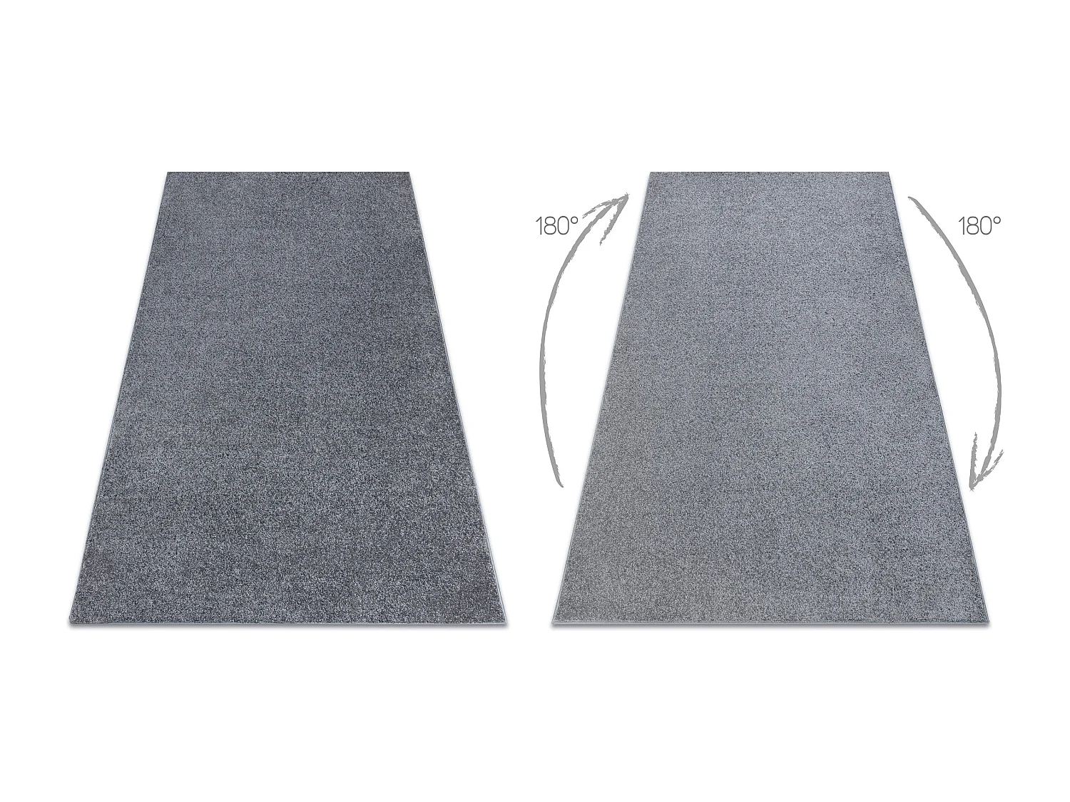 TAPIS - MOQUETTE SANTA FE gris 97 plaine couleur unie 100x300 cm