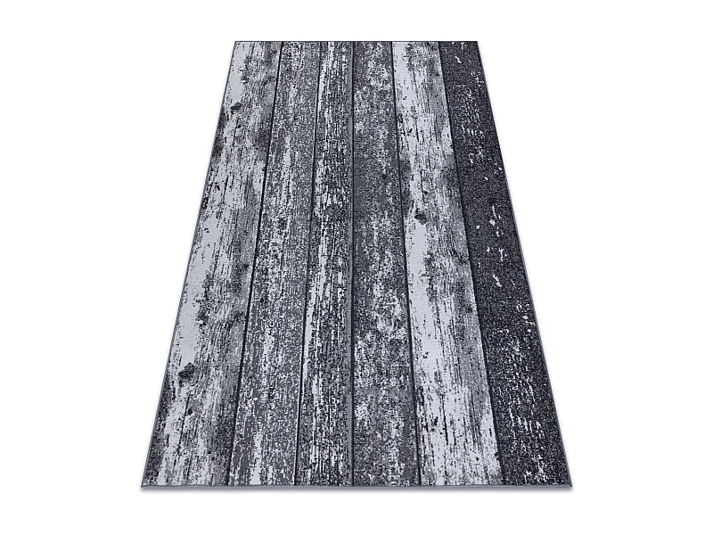 TAPIJT - Vloerbekleding anti slip WOOD hout, raad grijskleuring 150x250 cm