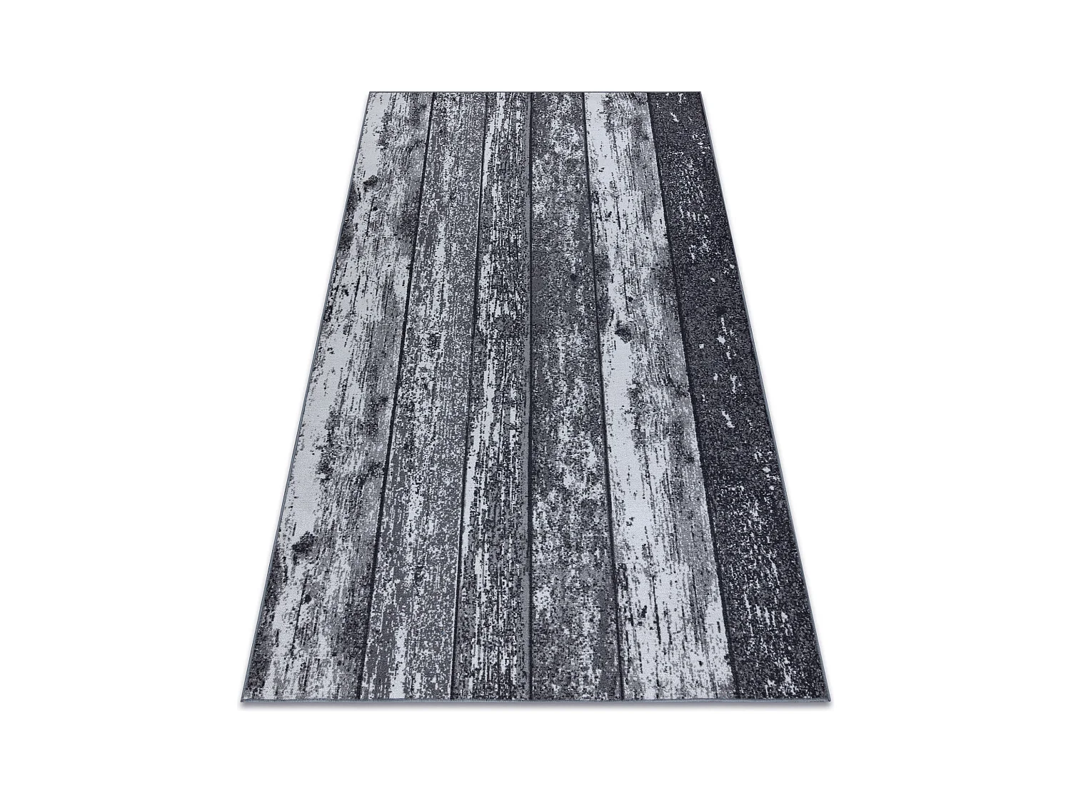 TAPIS - MOQUETTE antidérapant WOOD bois planche gris 150x250 cm