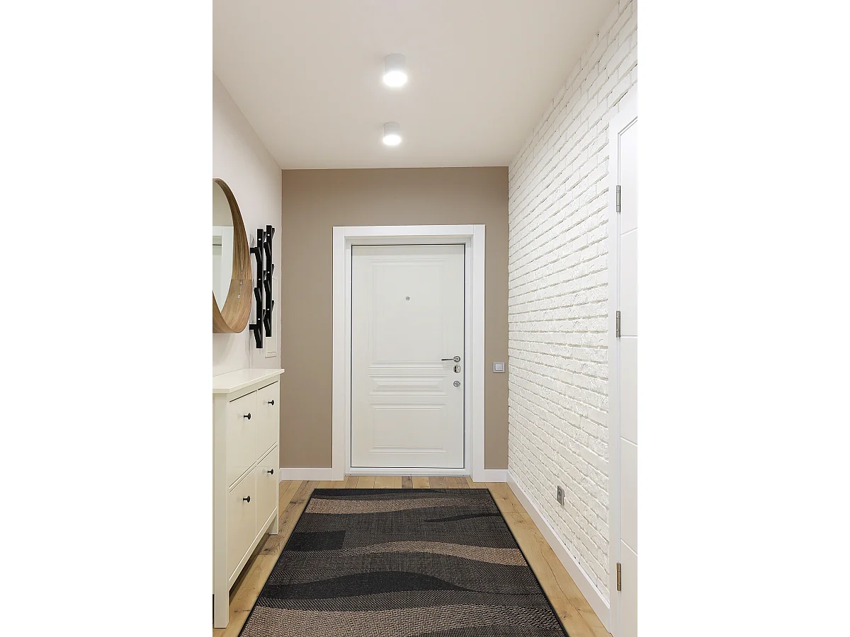 Läufer SIZAL FLOORLUX Modell 20212 black / coffe 120x420 cm