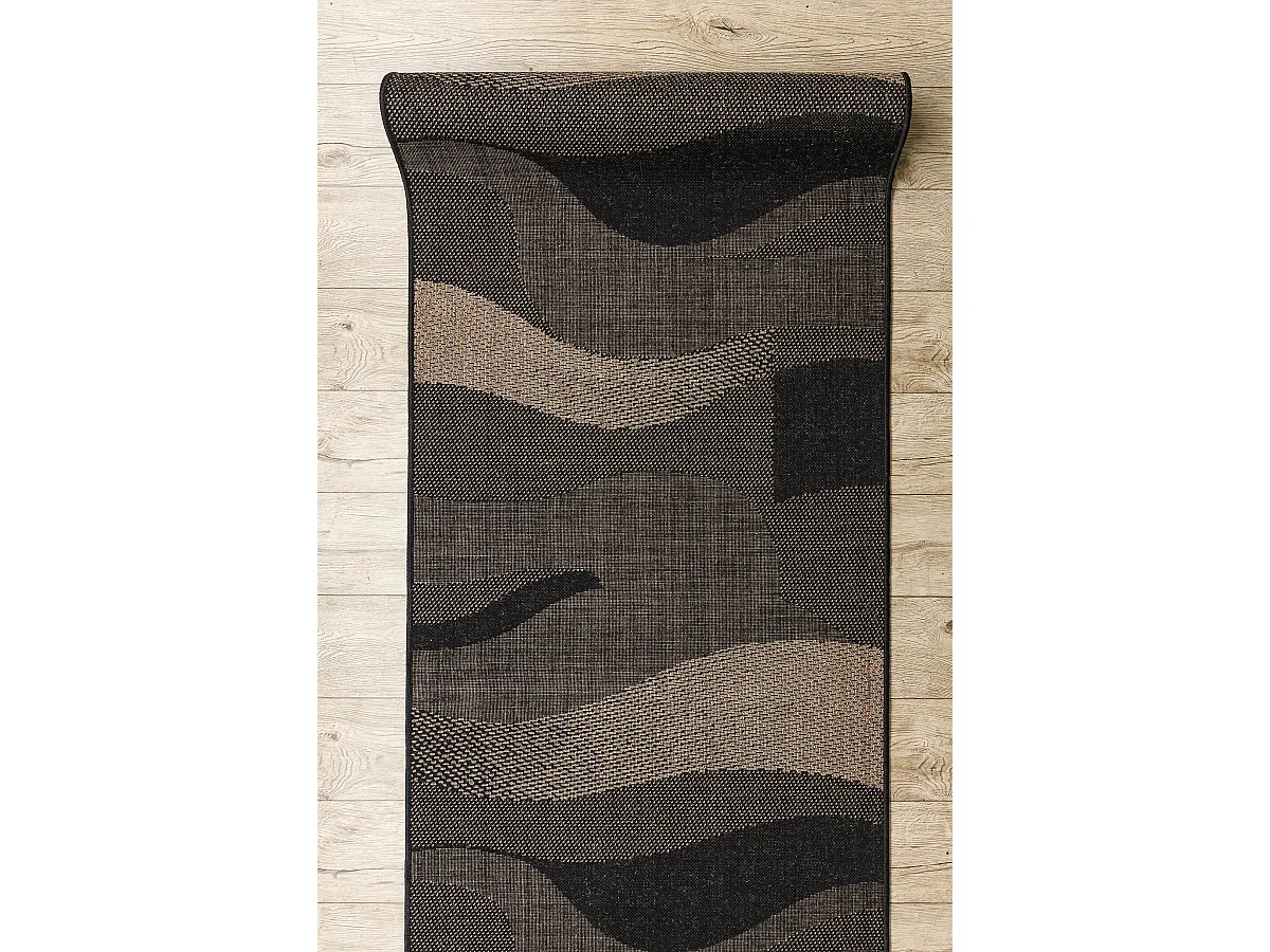 Läufer SIZAL FLOORLUX Modell 20212 black / coffe 120x420 cm