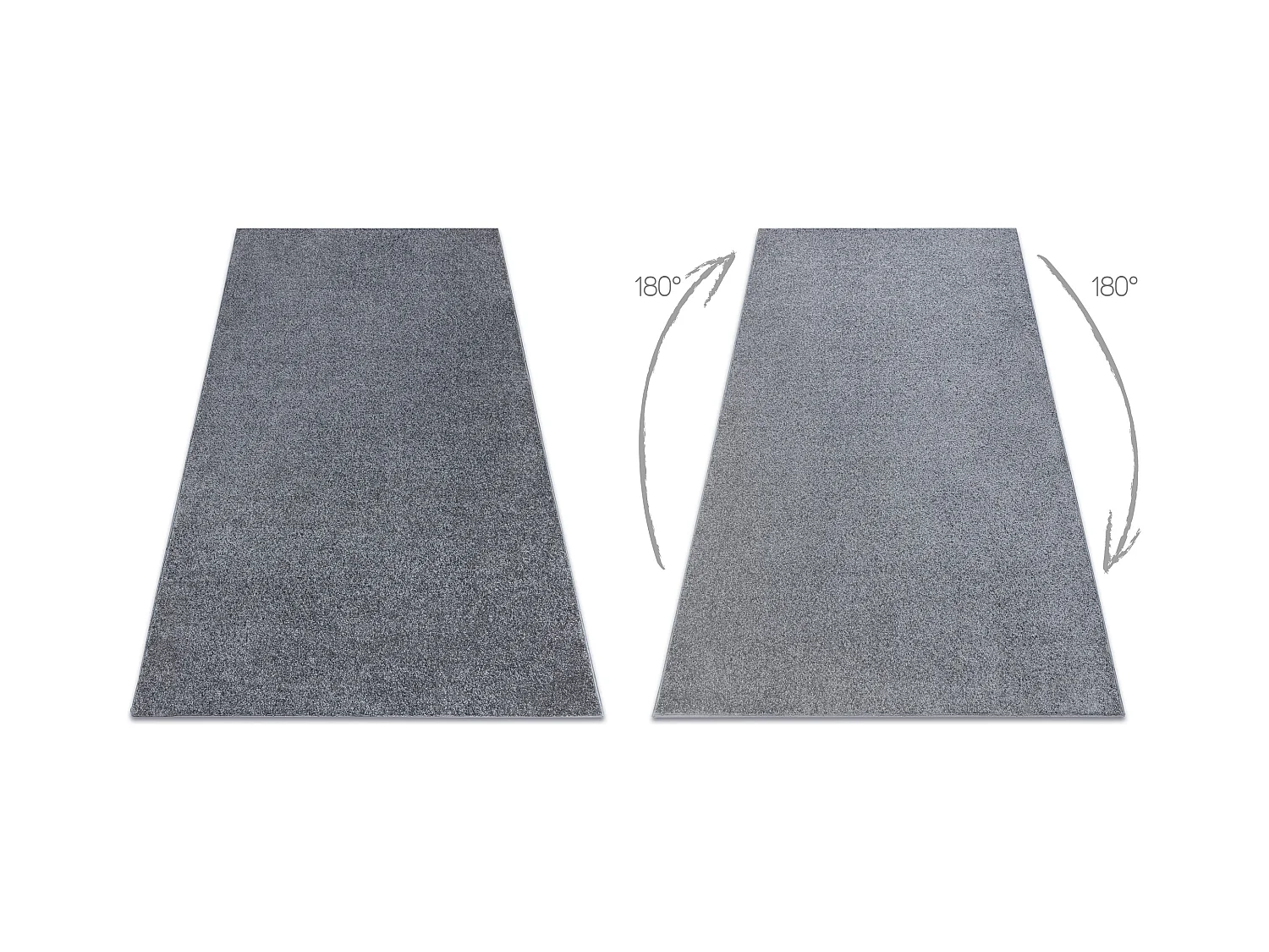 TAPIS - MOQUETTE SANTA FE gris 97 plaine couleur unie 100x150 cm