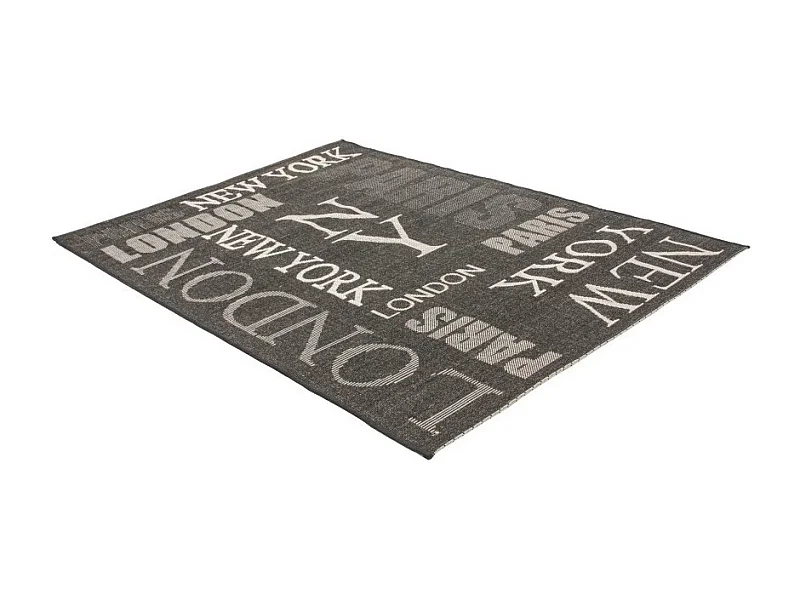 Tapis 150x80cm, design F115A coloris graphite - Confort et élégance pour votre intérieur