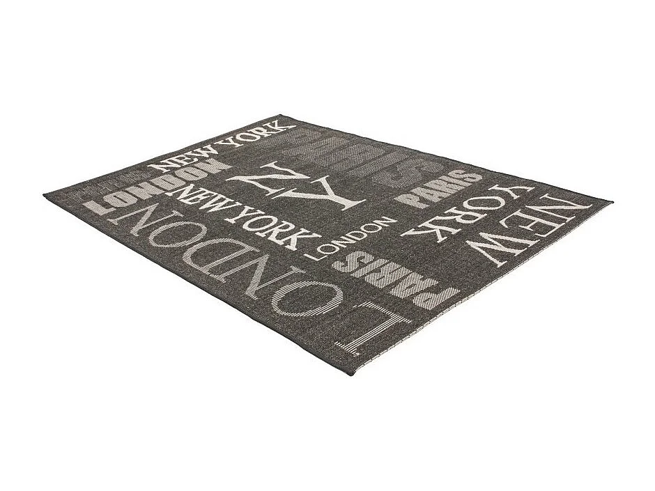 Tapis 150x80cm, design F115A coloris graphite - Confort et élégance pour votre intérieur