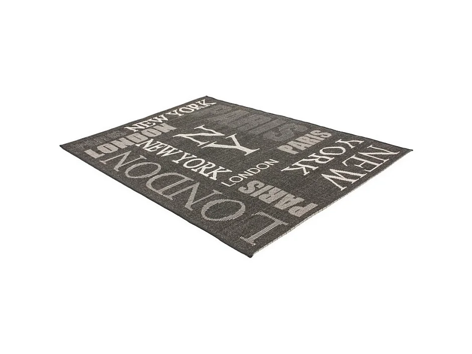 Tapis 150x80cm, design F115A coloris graphite - Confort et élégance pour votre intérieur