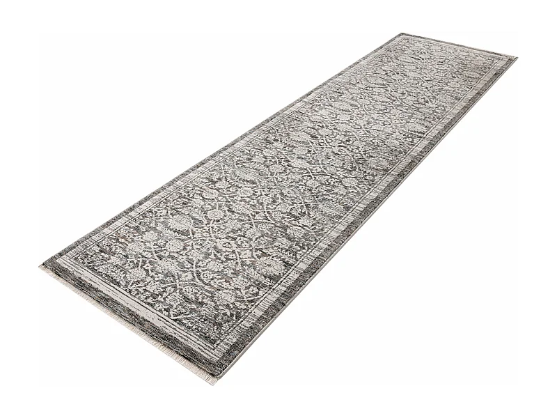 Tapis 80x300 Gris Zora Mosaic