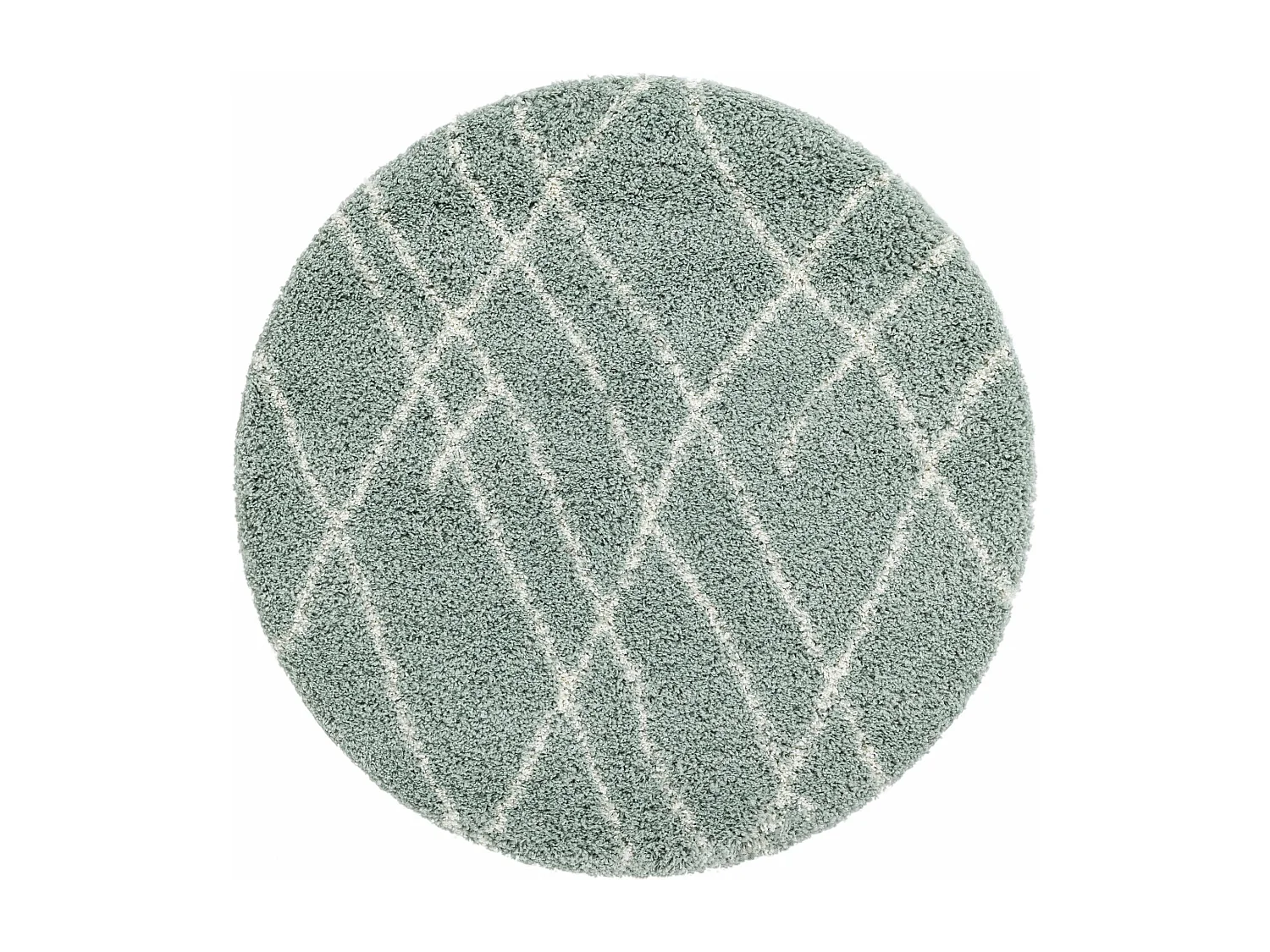 Tappeto Shaggy 100x100 Verde Lachen Fence