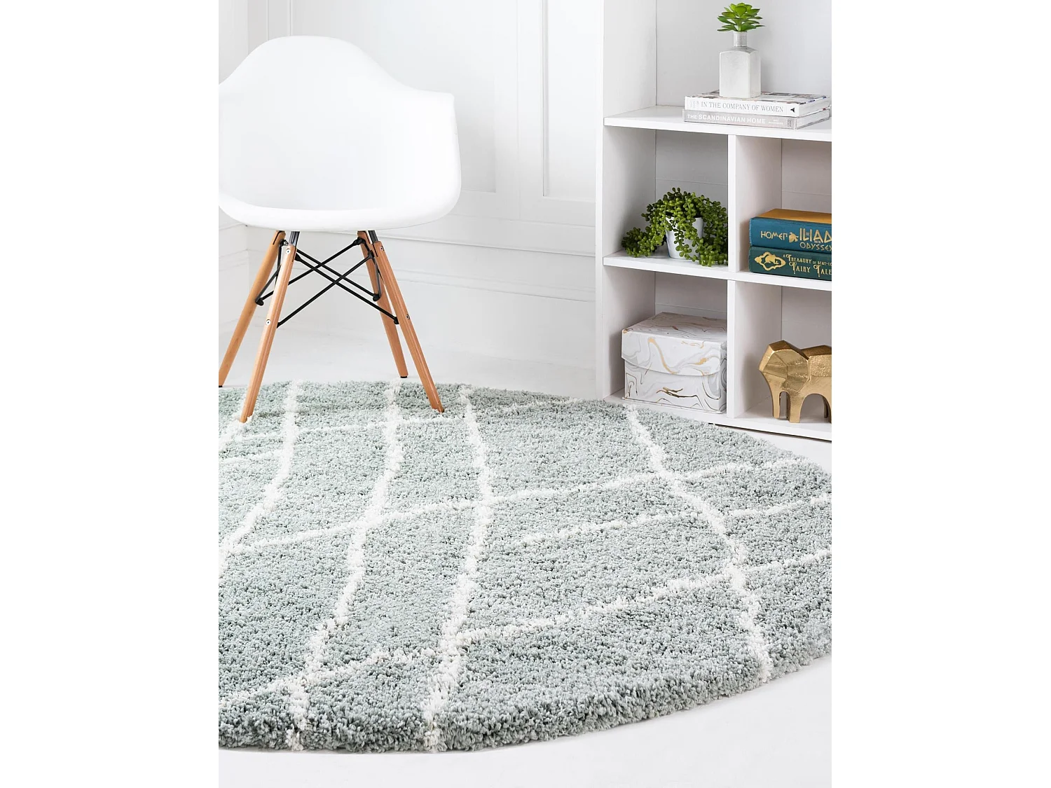 Tapis shaggy 100x100 Vert Lachen Fence