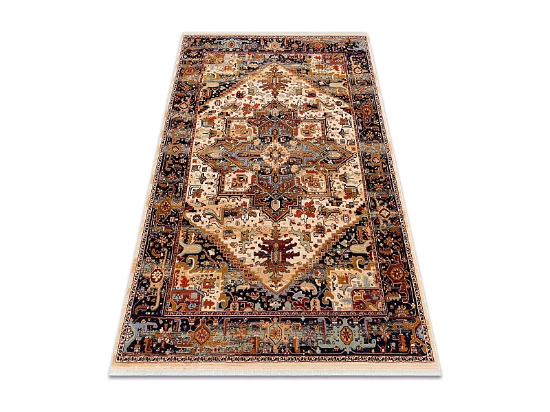 Tapis KESHAN franges, Ornement oriental 2886/53555 beige / bordeaux  250x340 cm