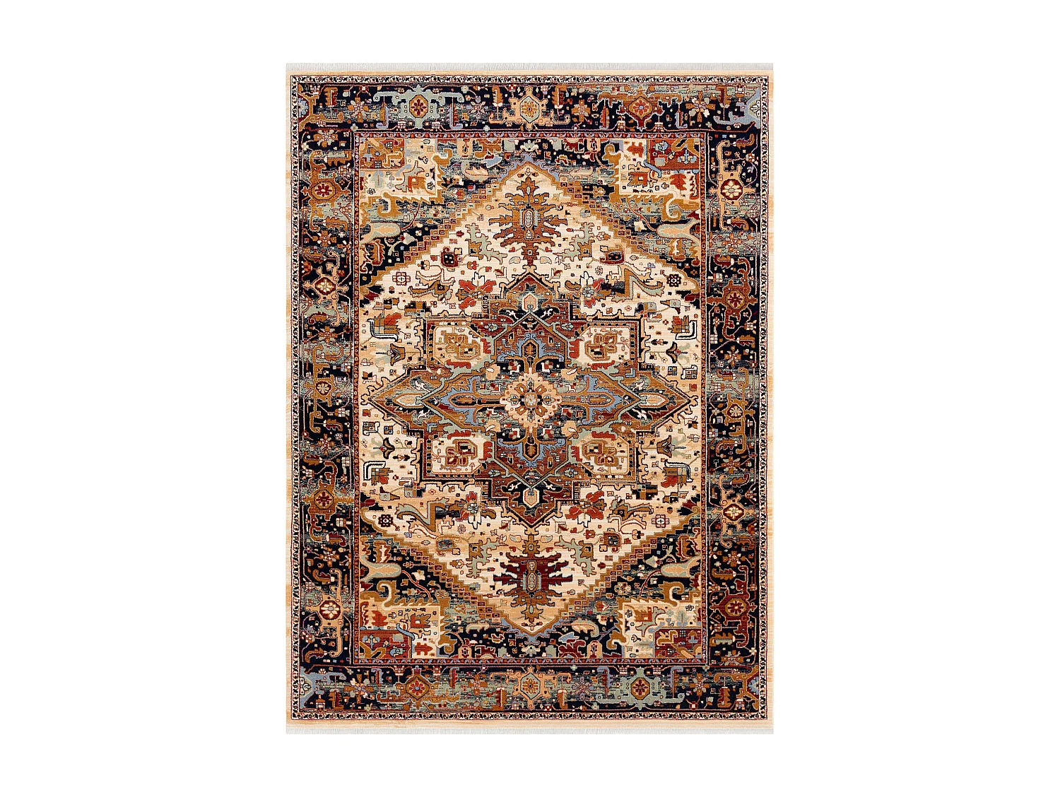 Dywan KESHAN Frędzle, Ornament orientalny 2886/53555 beż / bordo 250x340 cm